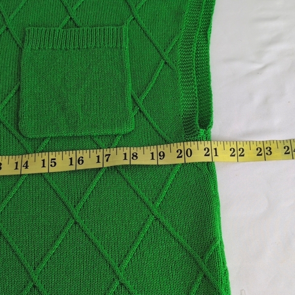 Green Women's Textured Short Sleeve Sweater, Size Medium, NWOT - Picture 6 of 8